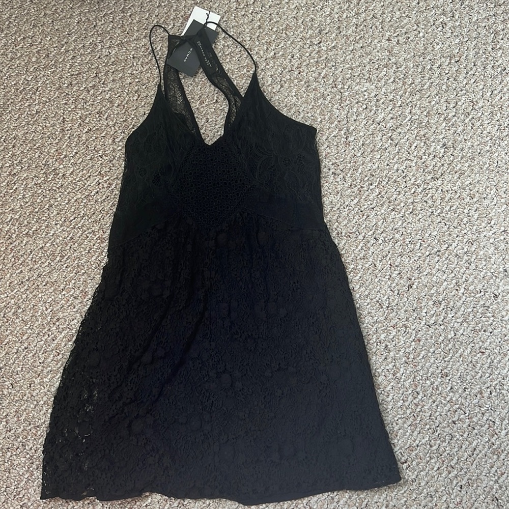 Zara black lace dress